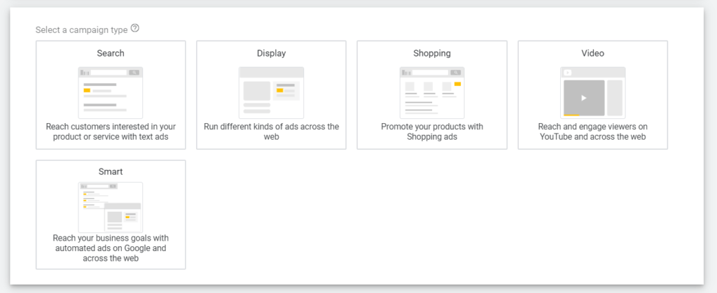 Google Ads campaign type