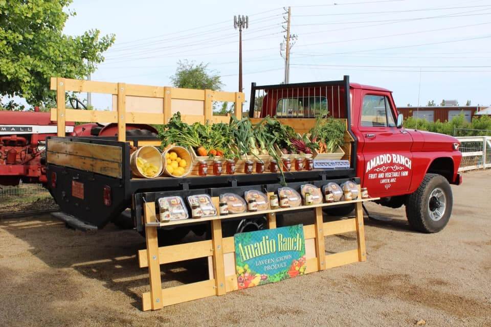 Amadio Ranch Peach Truck with Product.